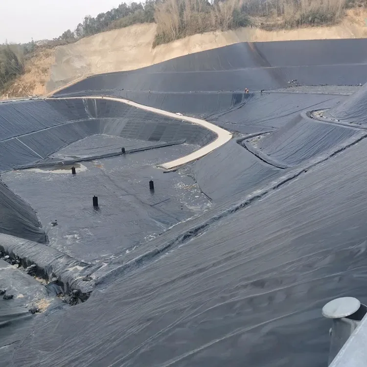 Rivestimento in geomembrana per lo stagno degli sterili